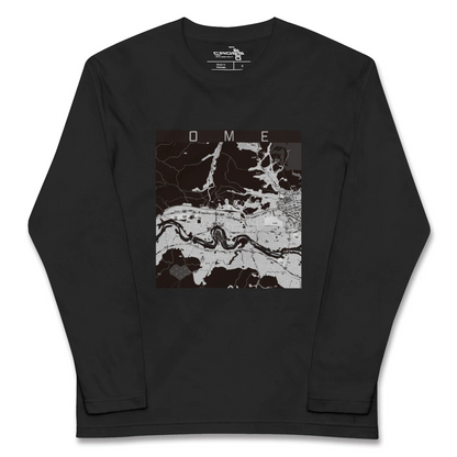 【青梅（東京都）】地図柄ロングスリーブTシャツ
