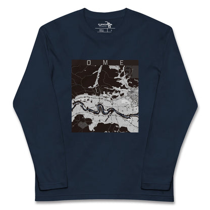 【青梅（東京都）】地図柄ロングスリーブTシャツ