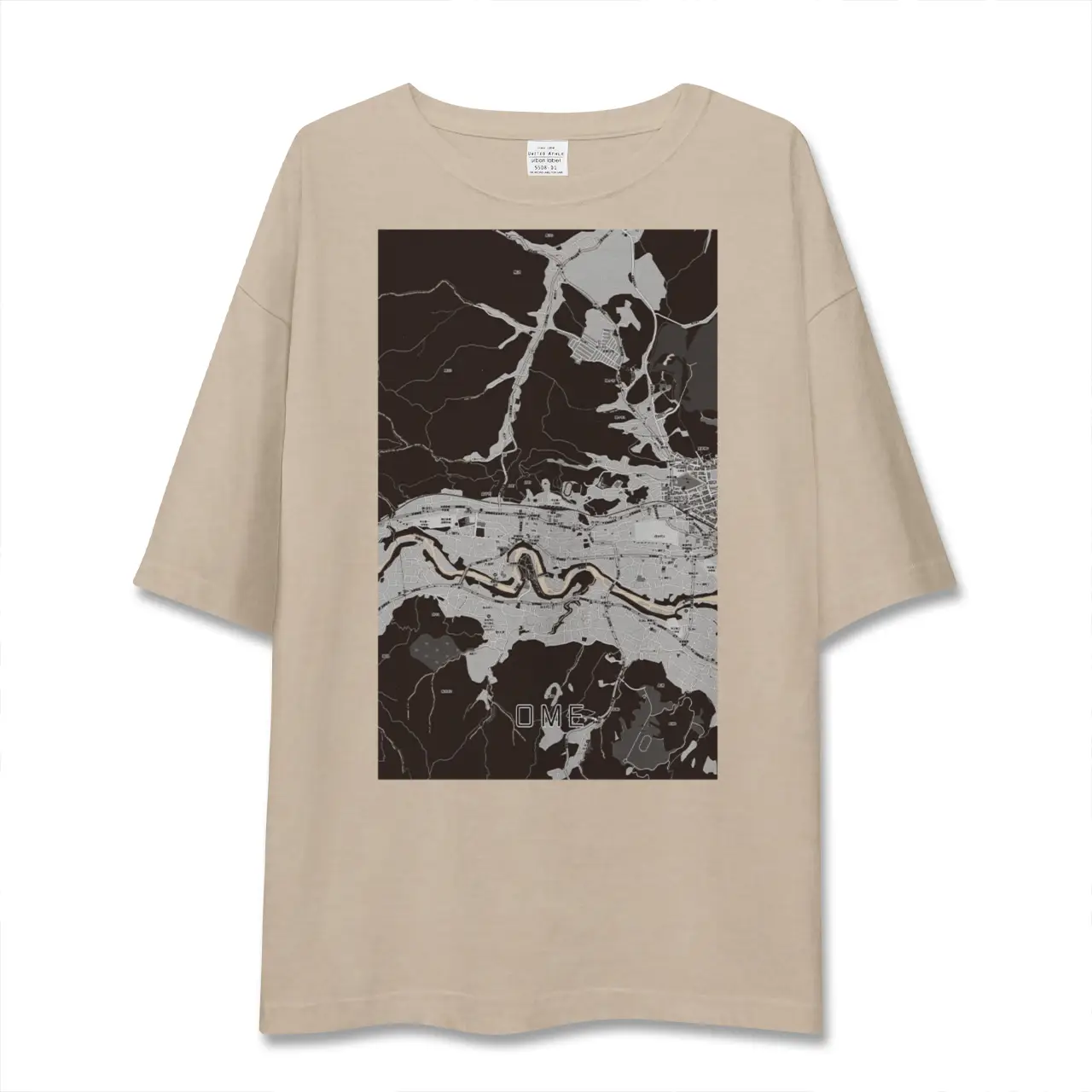 【青梅（東京都）】地図柄ビッグシルエットTシャツ