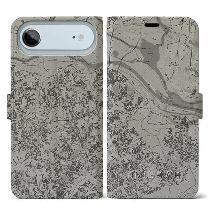 【小見川（千葉県）】地図柄iPhoneケース（手帳タイプ）