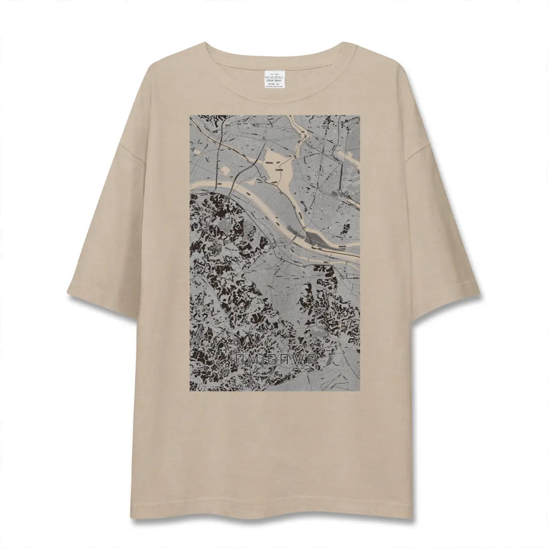 【小見川（千葉県）】地図柄ビッグシルエットTシャツ