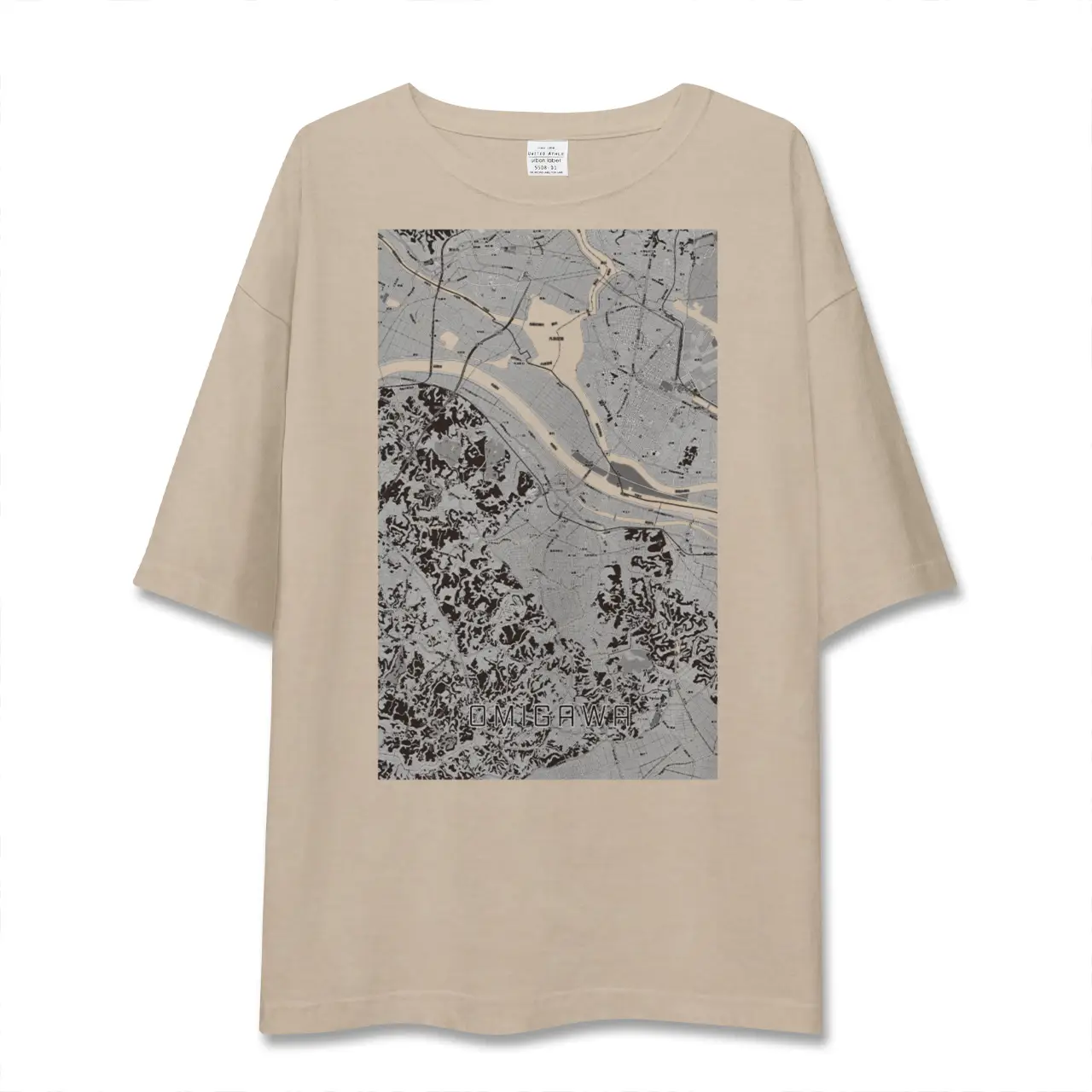 【小見川（千葉県）】地図柄ビッグシルエットTシャツ
