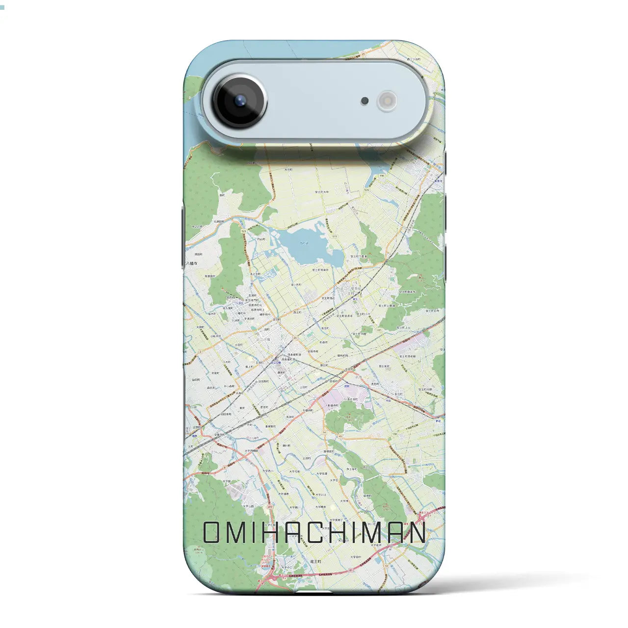 【近江八幡2（滋賀県）】地図柄iPhoneケース（バックカバータイプ）