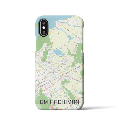 【近江八幡2（滋賀県）】地図柄iPhoneケース（バックカバータイプ）