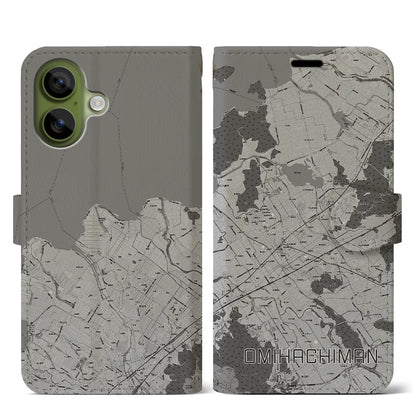 【近江八幡2（滋賀県）】地図柄iPhoneケース（手帳タイプ）