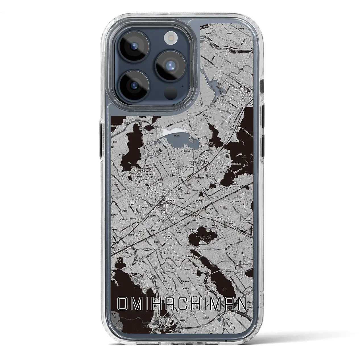 【近江八幡2（滋賀県）】地図柄iPhoneケース（MagSafeタイプ）