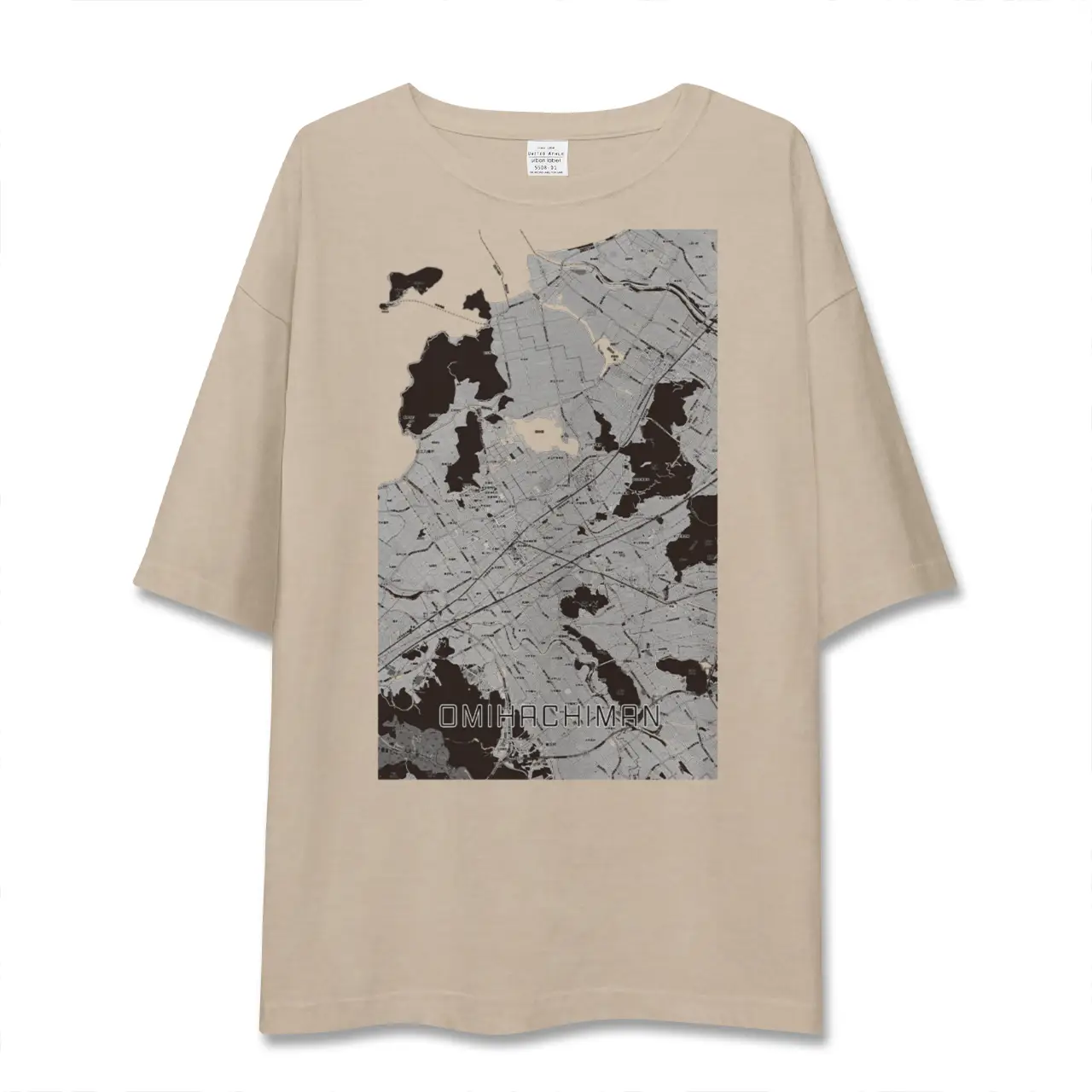 【近江八幡2（滋賀県）】地図柄ビッグシルエットTシャツ