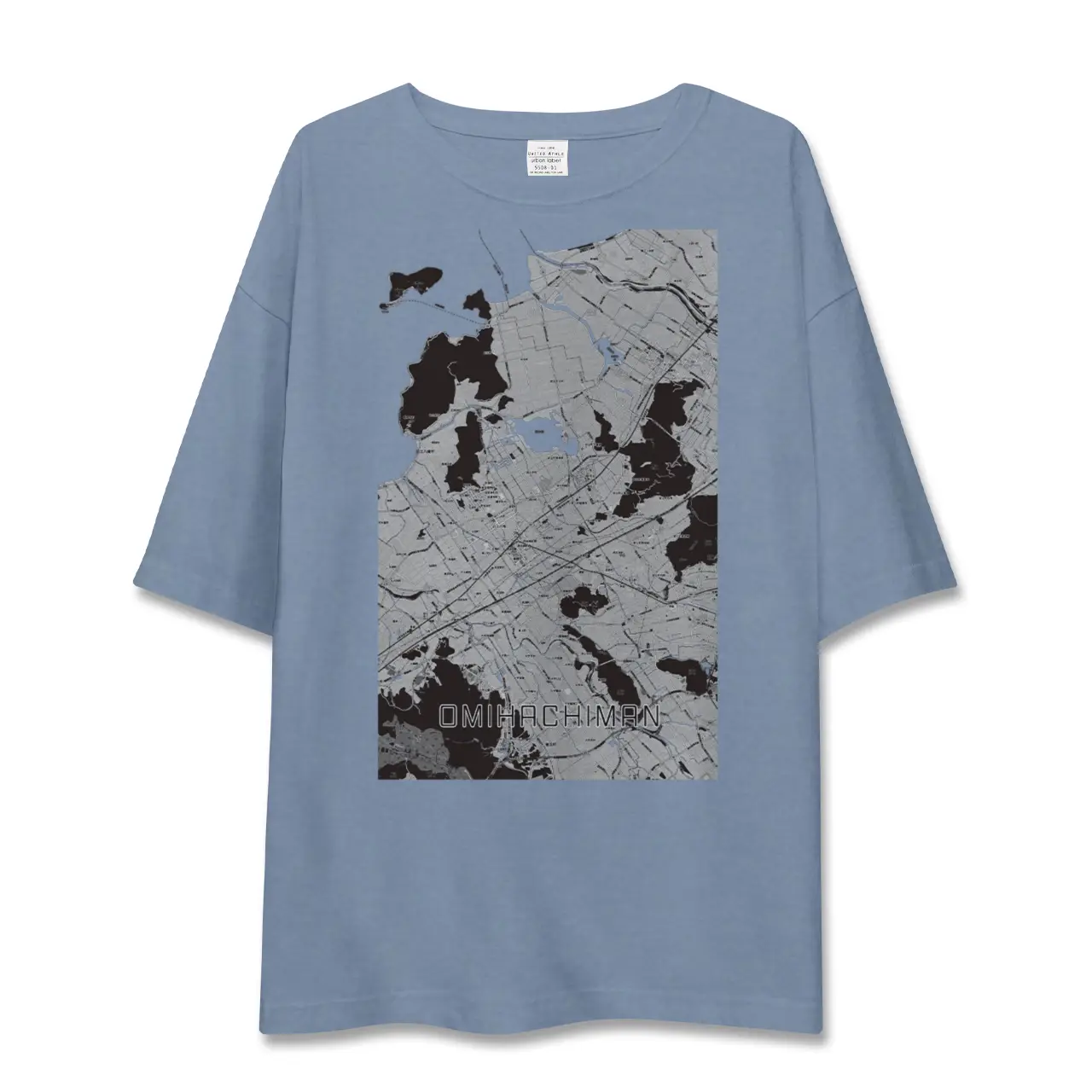 【近江八幡2（滋賀県）】地図柄ビッグシルエットTシャツ