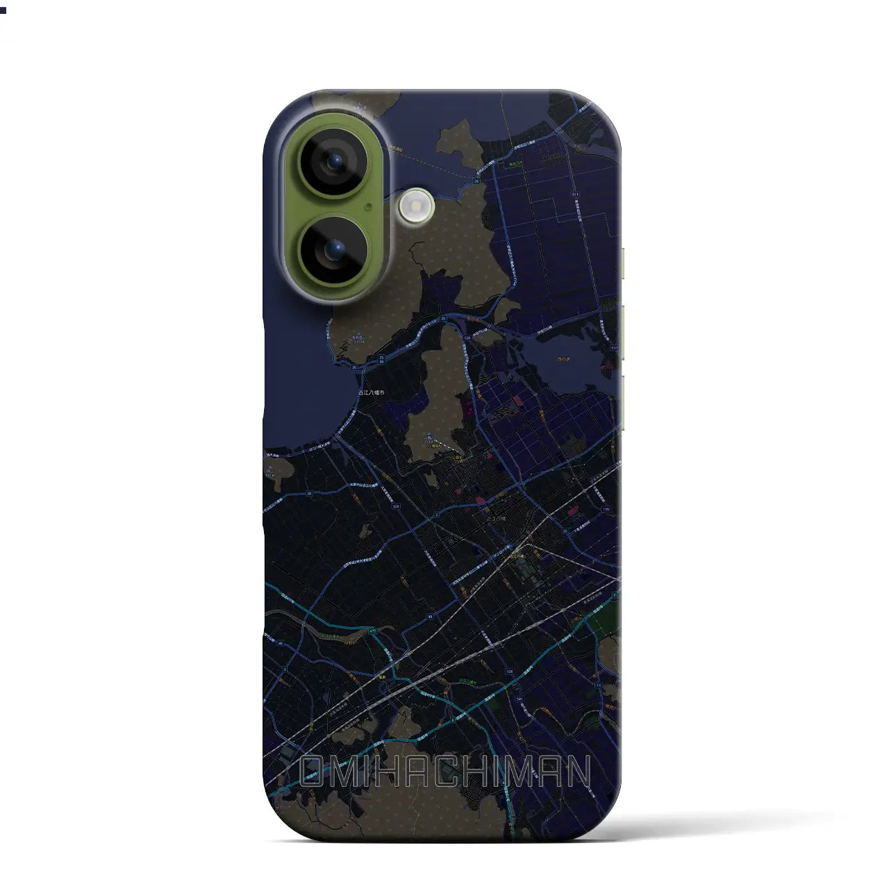 【近江八幡（滋賀県）】地図柄iPhoneケース（バックカバータイプ）