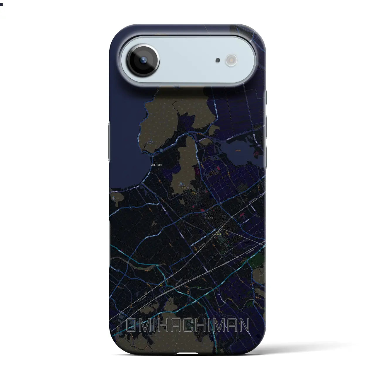 【近江八幡（滋賀県）】地図柄iPhoneケース（バックカバータイプ）