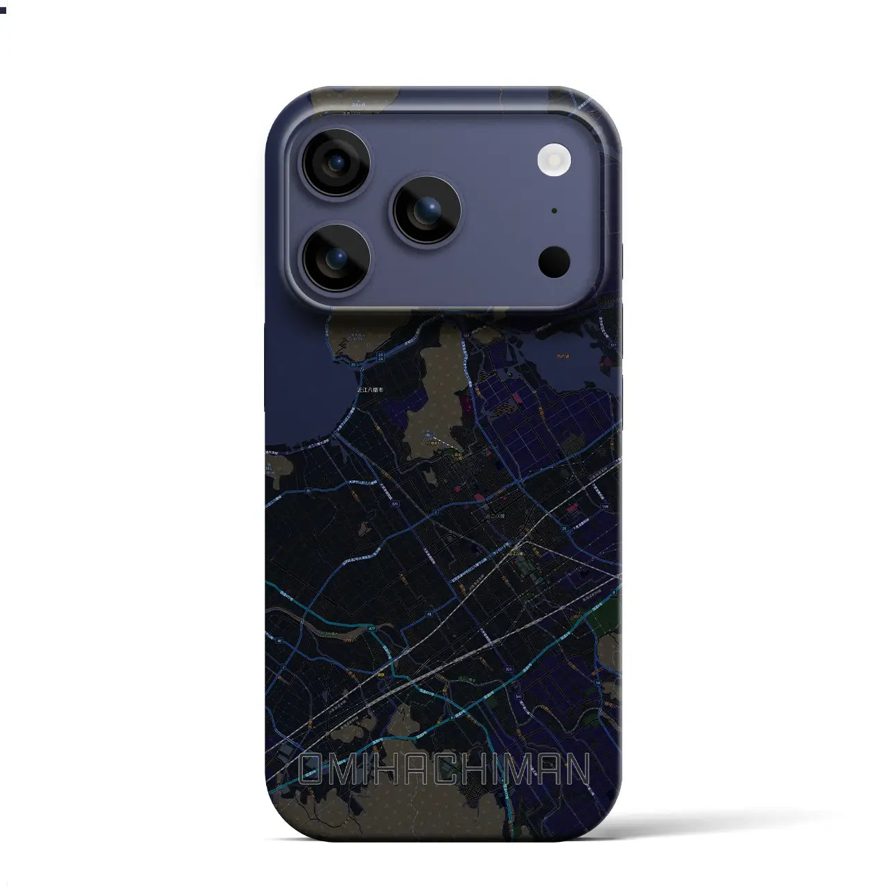 【近江八幡（滋賀県）】地図柄iPhoneケース（バックカバータイプ）