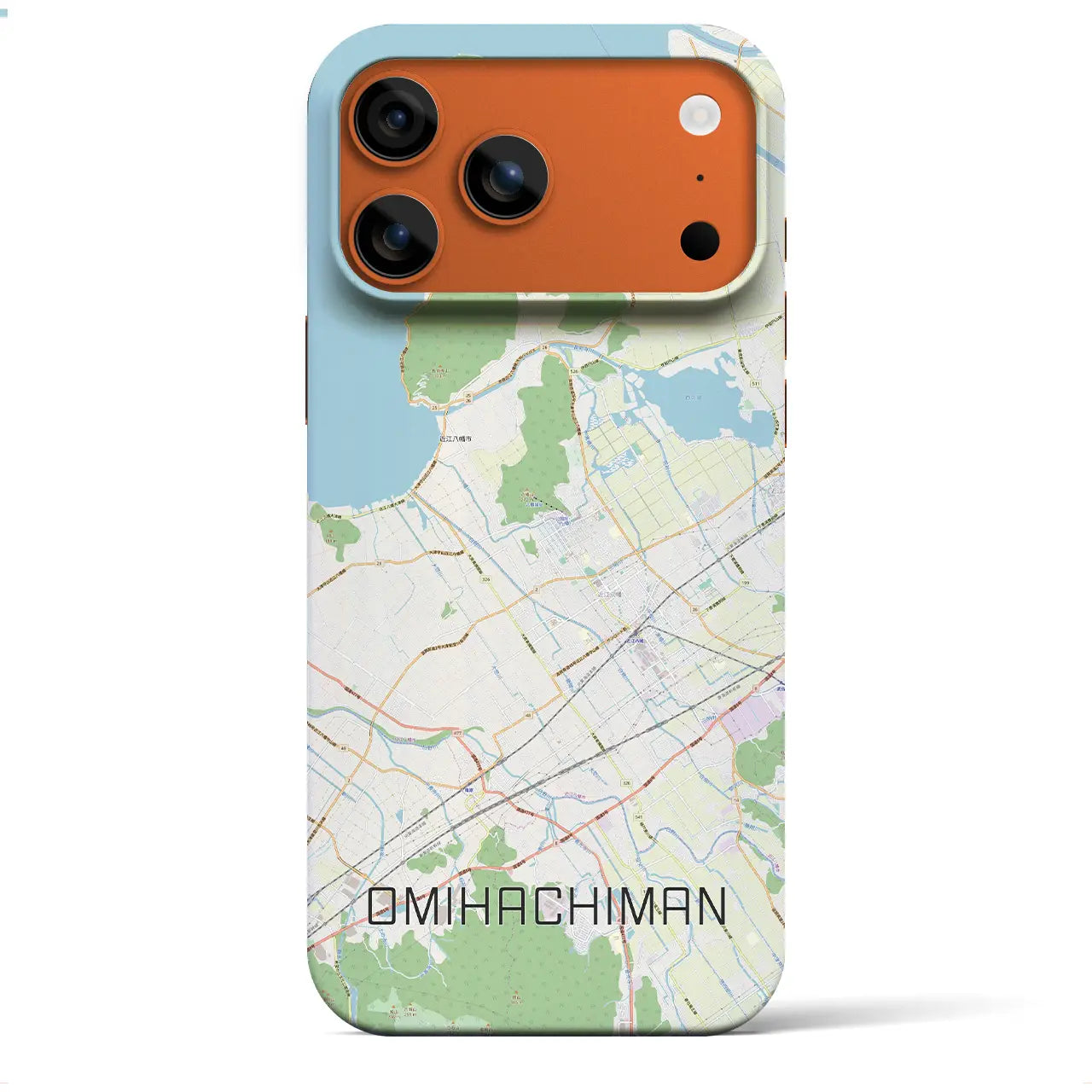 【近江八幡（滋賀県）】地図柄iPhoneケース（バックカバータイプ）