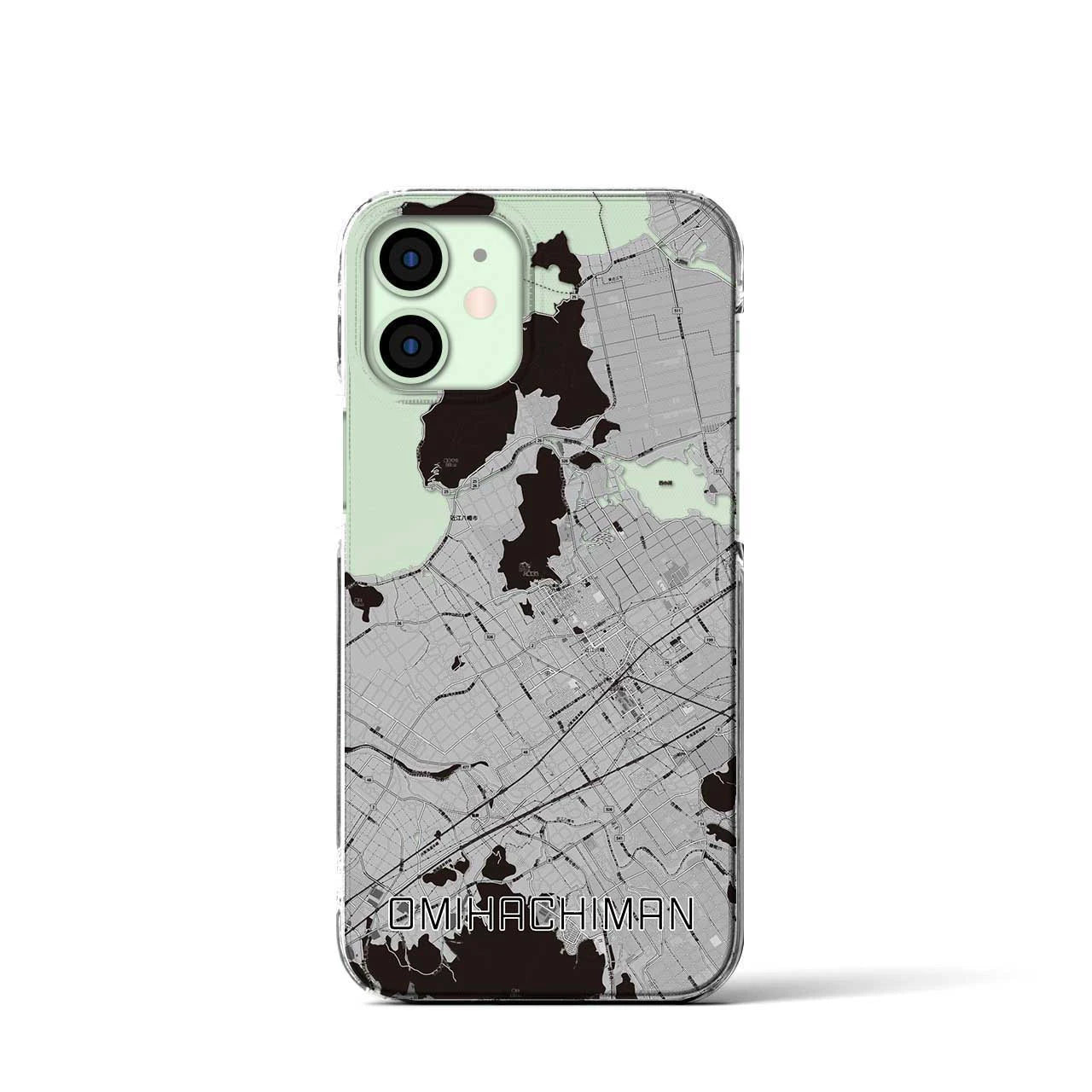 【近江八幡（滋賀県）】地図柄iPhoneケース（クリアタイプ）