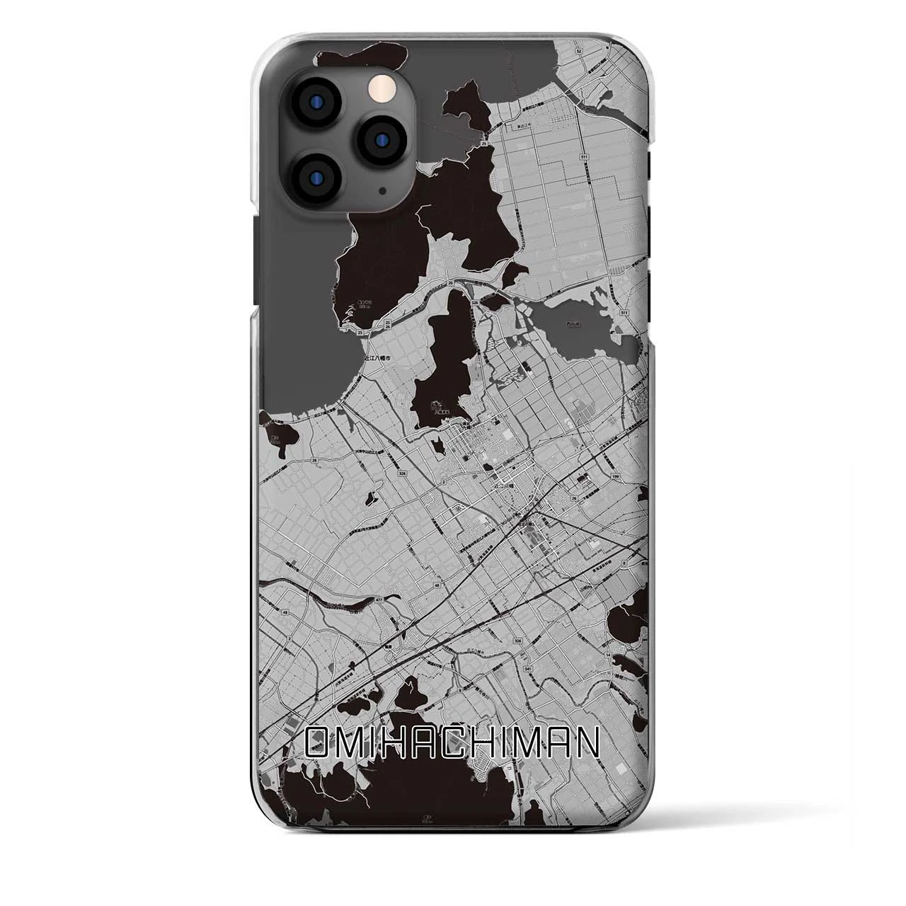 【近江八幡（滋賀県）】地図柄iPhoneケース（クリアタイプ）