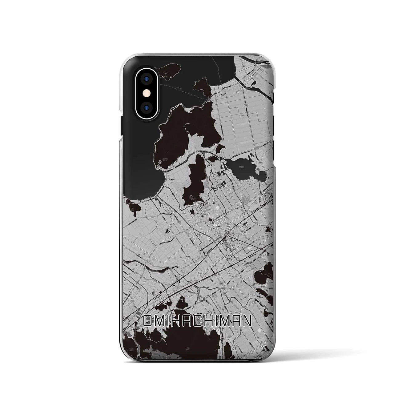 【近江八幡（滋賀県）】地図柄iPhoneケース（クリアタイプ）