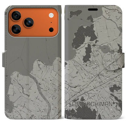 【近江八幡（滋賀県）】地図柄iPhoneケース（手帳タイプ）