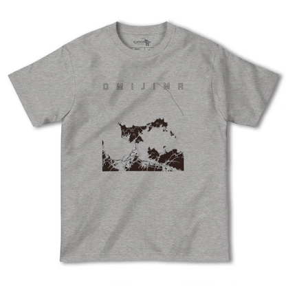 【青海島（山口県）】地図柄ヘビーウェイトTシャツ