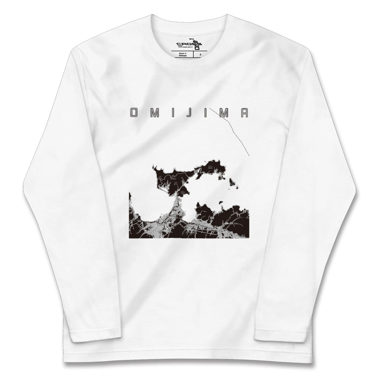 【青海島（山口県）】地図柄ロングスリーブTシャツ