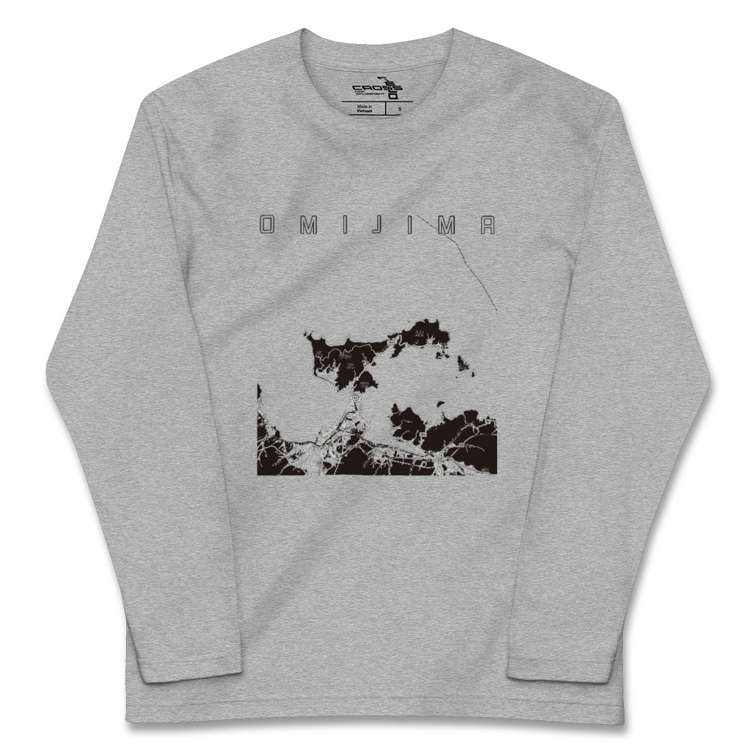 【青海島（山口県）】地図柄ロングスリーブTシャツ