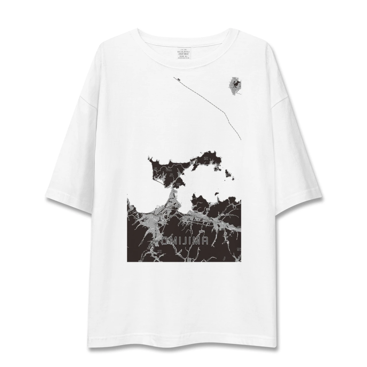 【青海島（山口県）】地図柄ビッグシルエットTシャツ