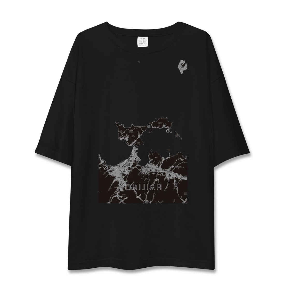【青海島（山口県）】地図柄ビッグシルエットTシャツ