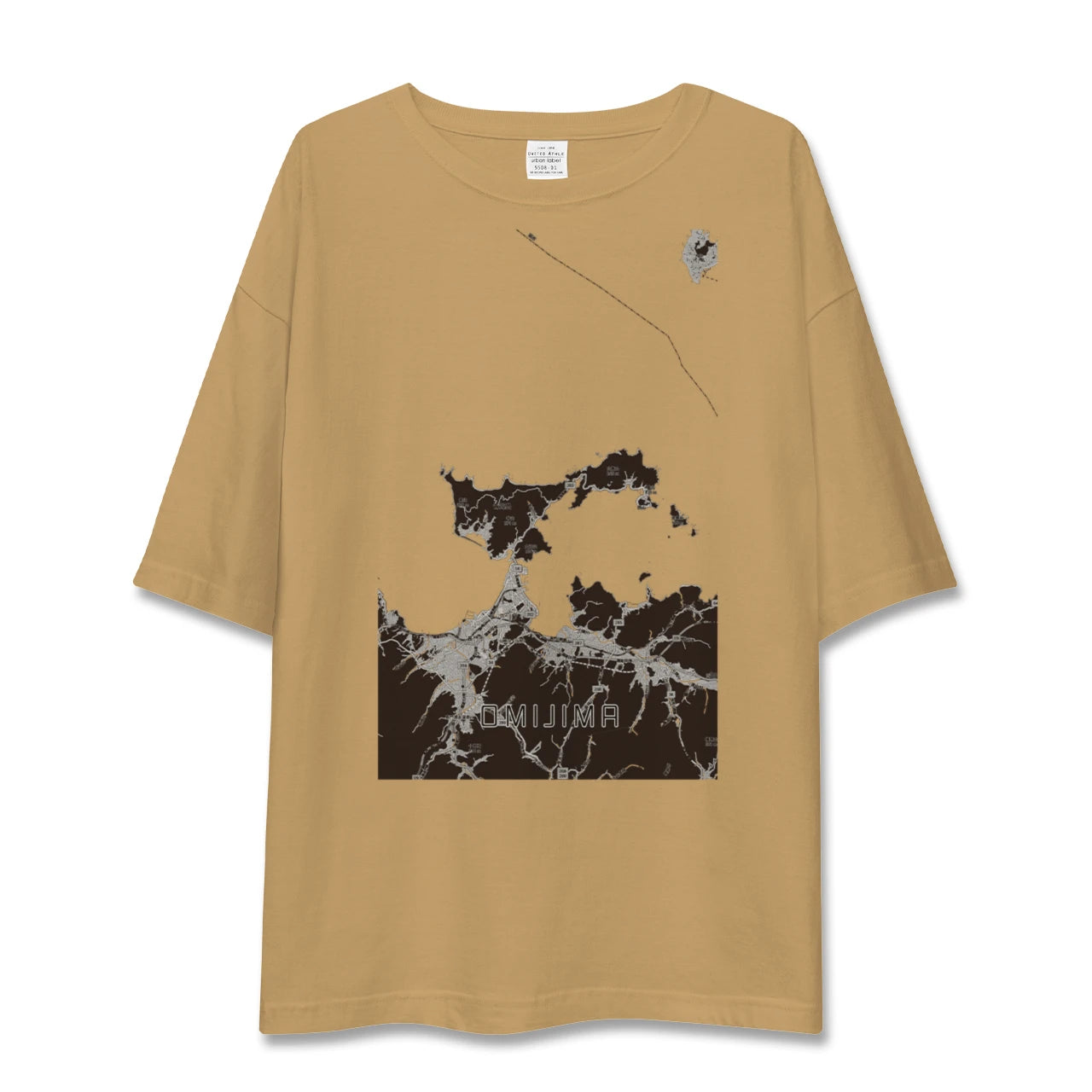 【青海島（山口県）】地図柄ビッグシルエットTシャツ