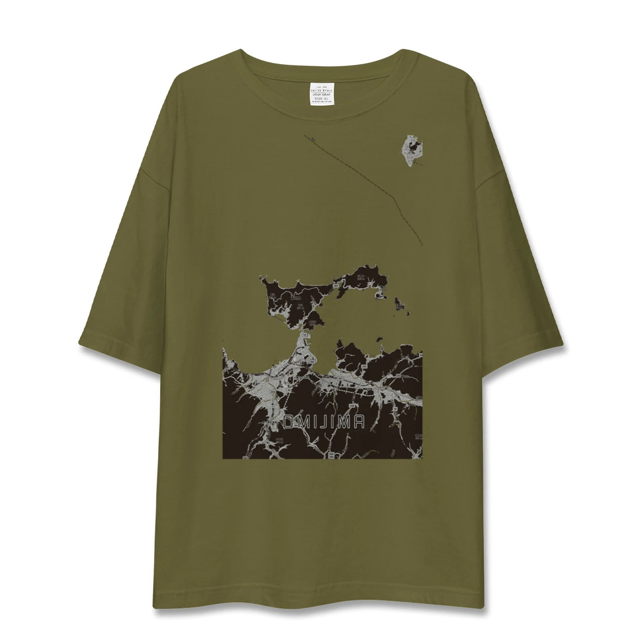 【青海島（山口県）】地図柄ビッグシルエットTシャツ