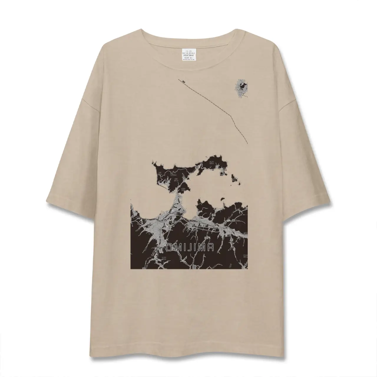 【青海島（山口県）】地図柄ビッグシルエットTシャツ