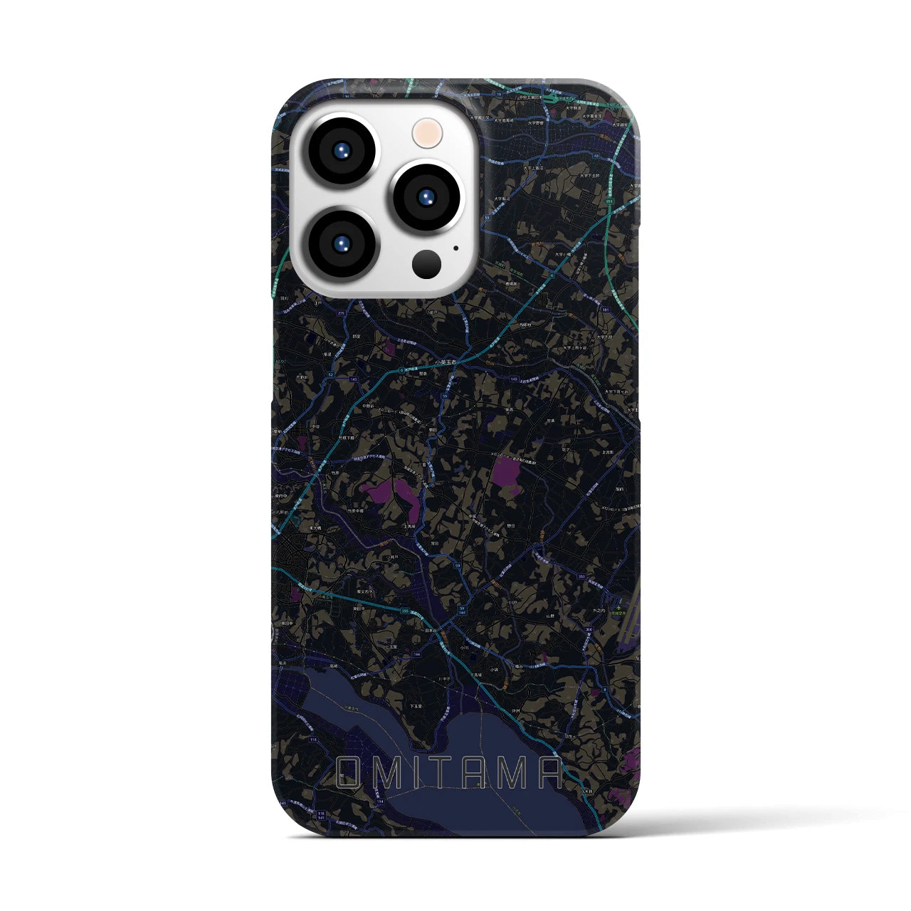 【小美玉（茨城県）】地図柄iPhoneケース（バックカバータイプ）