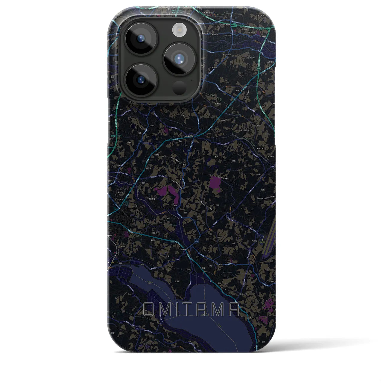 【小美玉（茨城県）】地図柄iPhoneケース（バックカバータイプ）