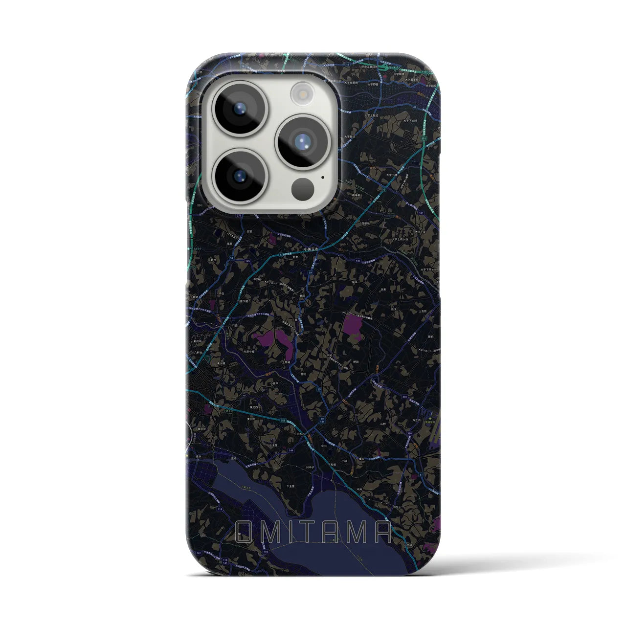 【小美玉（茨城県）】地図柄iPhoneケース（バックカバータイプ）