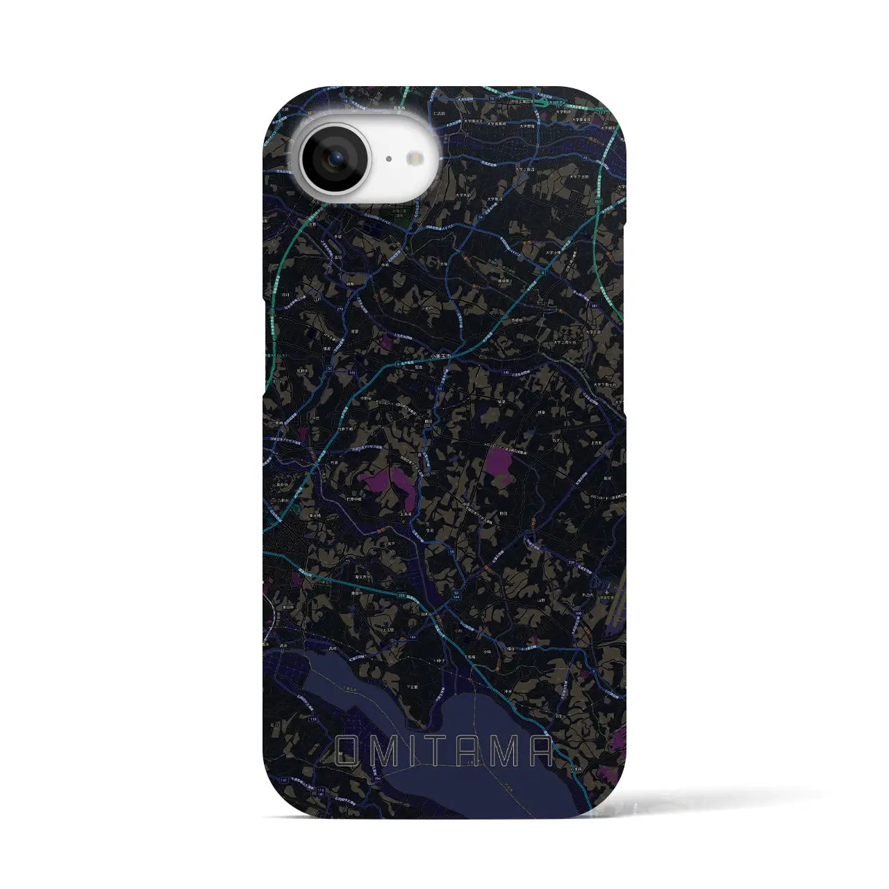 【小美玉（茨城県）】地図柄iPhoneケース（バックカバータイプ）