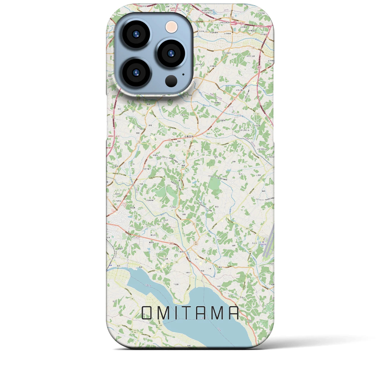 【小美玉（茨城県）】地図柄iPhoneケース（バックカバータイプ）