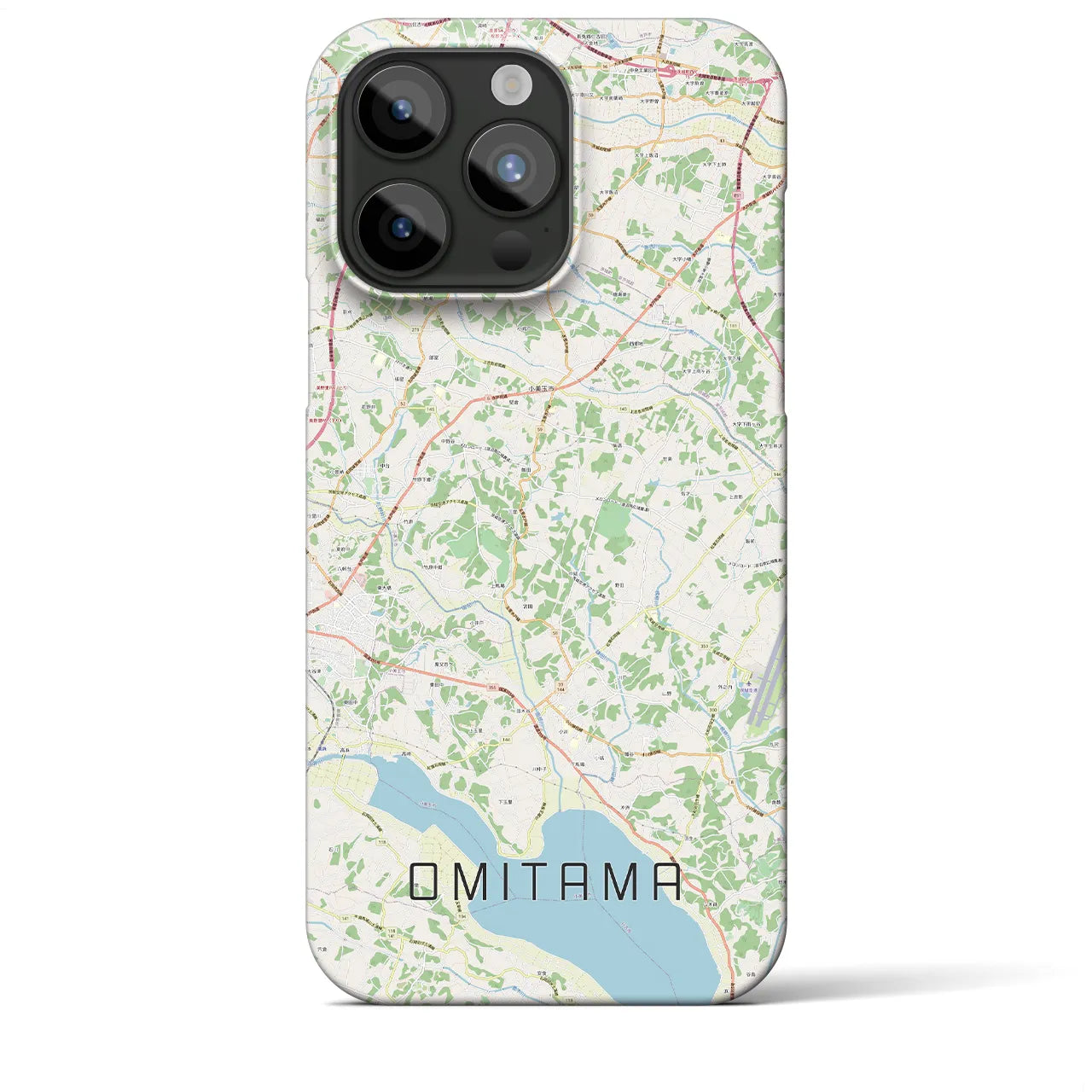 【小美玉（茨城県）】地図柄iPhoneケース（バックカバータイプ）