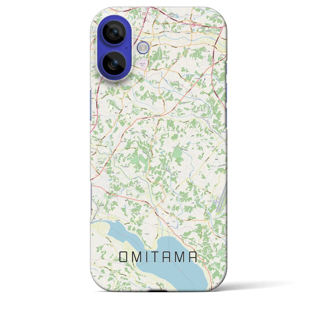 【小美玉（茨城県）】地図柄iPhoneケース（バックカバータイプ）ナチュラル・iPhone 16 Pro Max 用