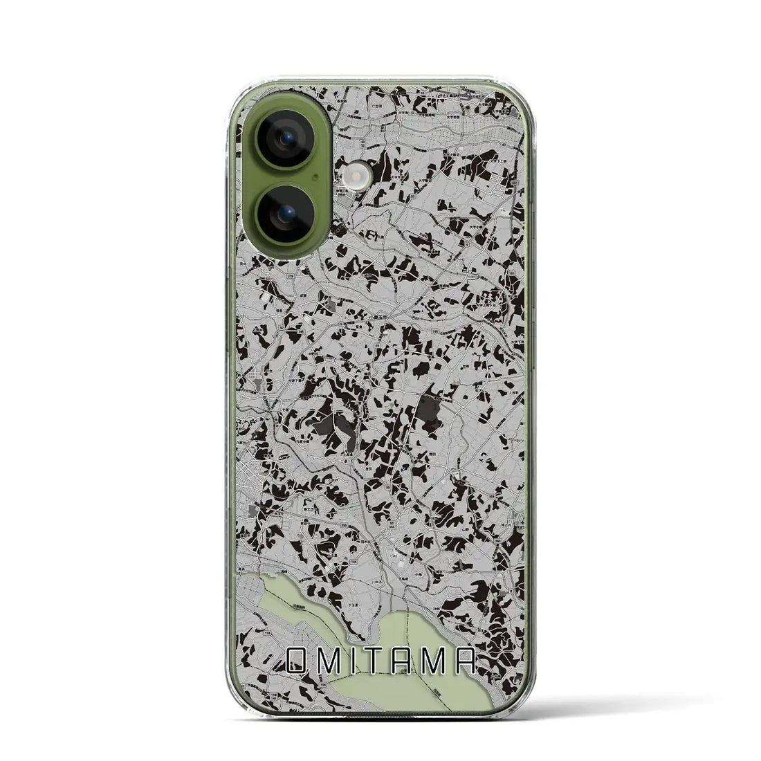 【小美玉（茨城県）】地図柄iPhoneケース（クリアタイプ）モノトーン・iPhone 17 Pro Max 用