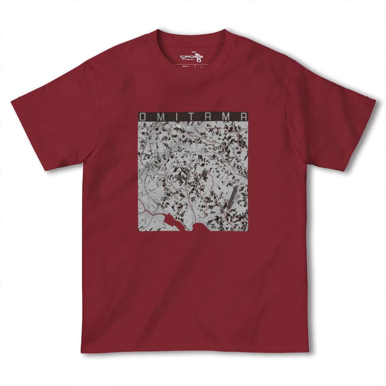 【小美玉（茨城県）】地図柄ヘビーウェイトTシャツ