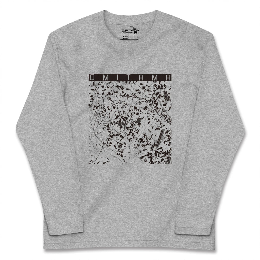 【小美玉(茨城県)】地図柄ロングスリーブTシャツ