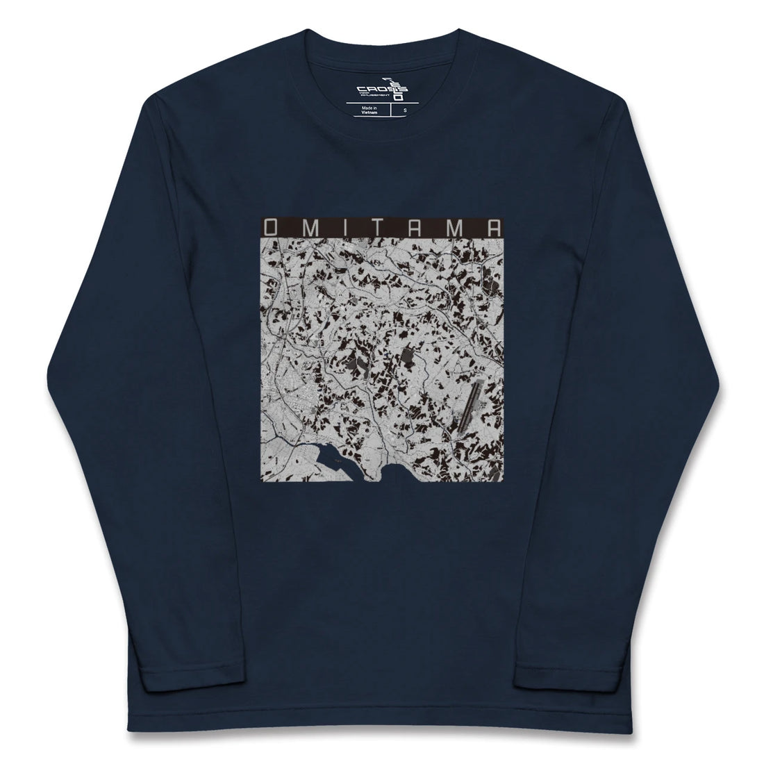 【小美玉（茨城県）】地図柄ロングスリーブTシャツ