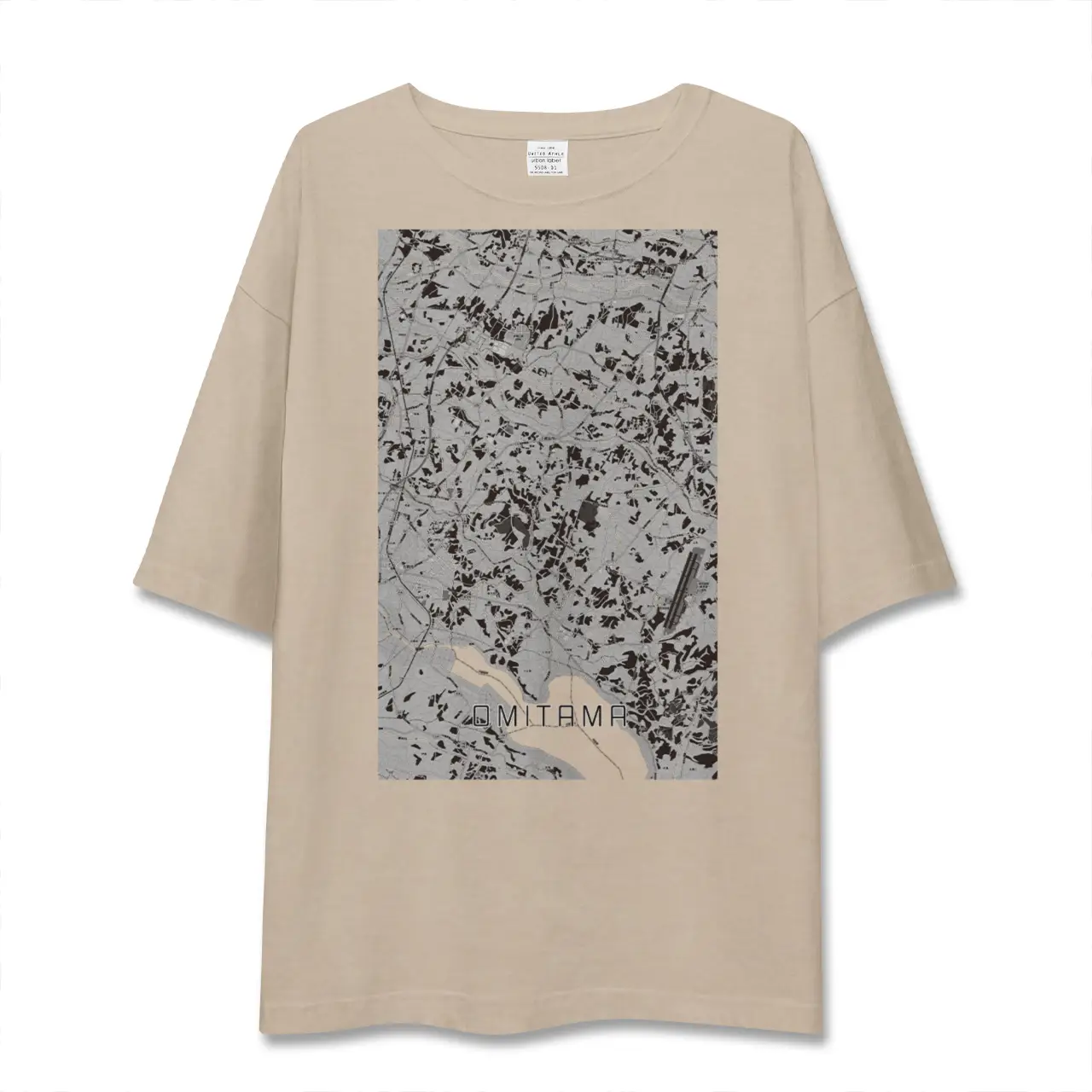 【小美玉（茨城県）】地図柄ビッグシルエットTシャツ