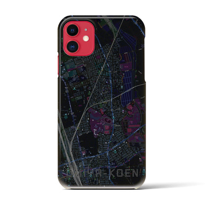 【大宮公園（埼玉県）】地図柄iPhoneケース（バックカバータイプ）