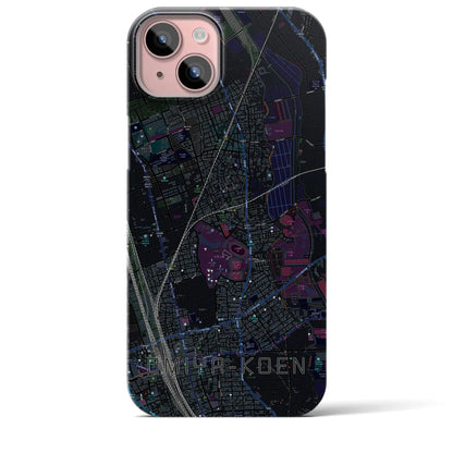 【大宮公園（埼玉県）】地図柄iPhoneケース（バックカバータイプ）