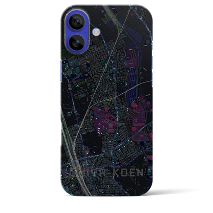 【大宮公園（埼玉県）】地図柄iPhoneケース（バックカバータイプ）