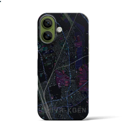 【大宮公園（埼玉県）】地図柄iPhoneケース（バックカバータイプ）