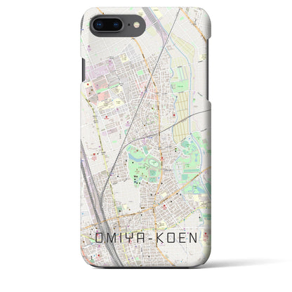 【大宮公園（埼玉県）】地図柄iPhoneケース（バックカバータイプ）