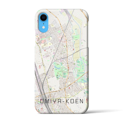 【大宮公園（埼玉県）】地図柄iPhoneケース（バックカバータイプ）