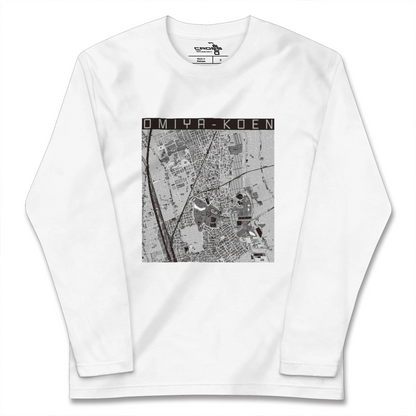 【大宮公園（埼玉県）】地図柄ロングスリーブTシャツ