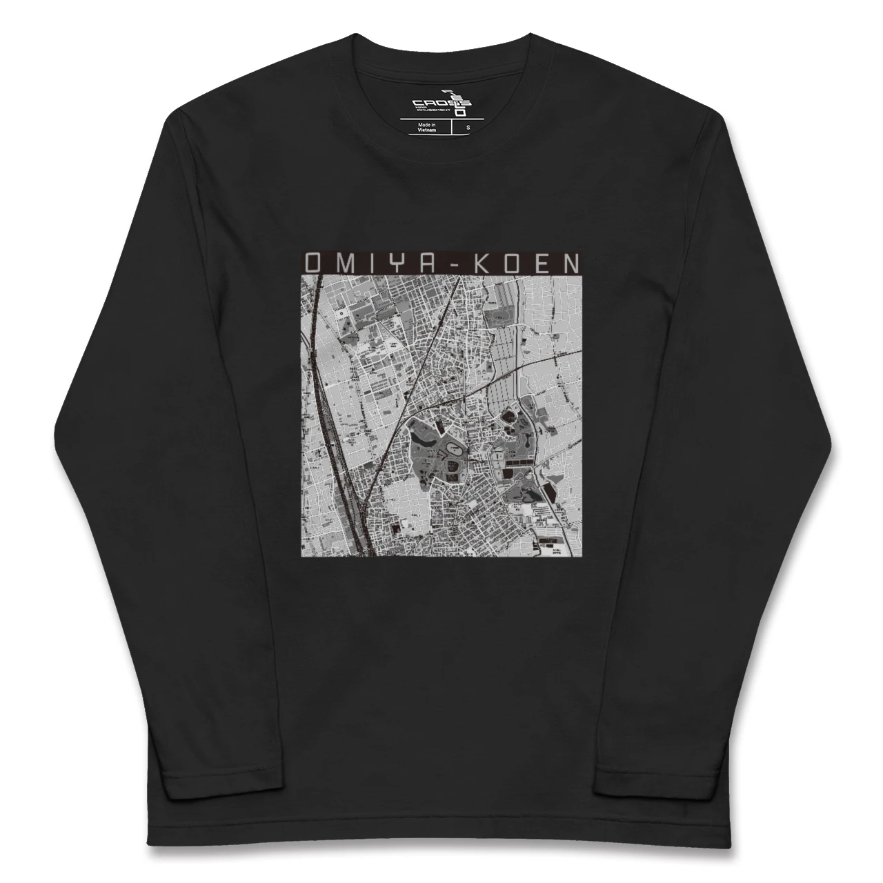 【大宮公園（埼玉県）】地図柄ロングスリーブTシャツ