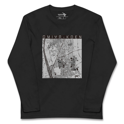 【大宮公園（埼玉県）】地図柄ロングスリーブTシャツ