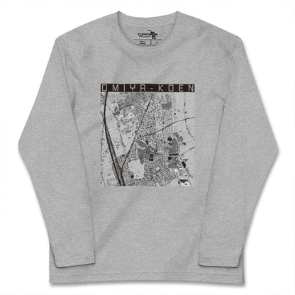 【大宮公園（埼玉県）】地図柄ロングスリーブTシャツ